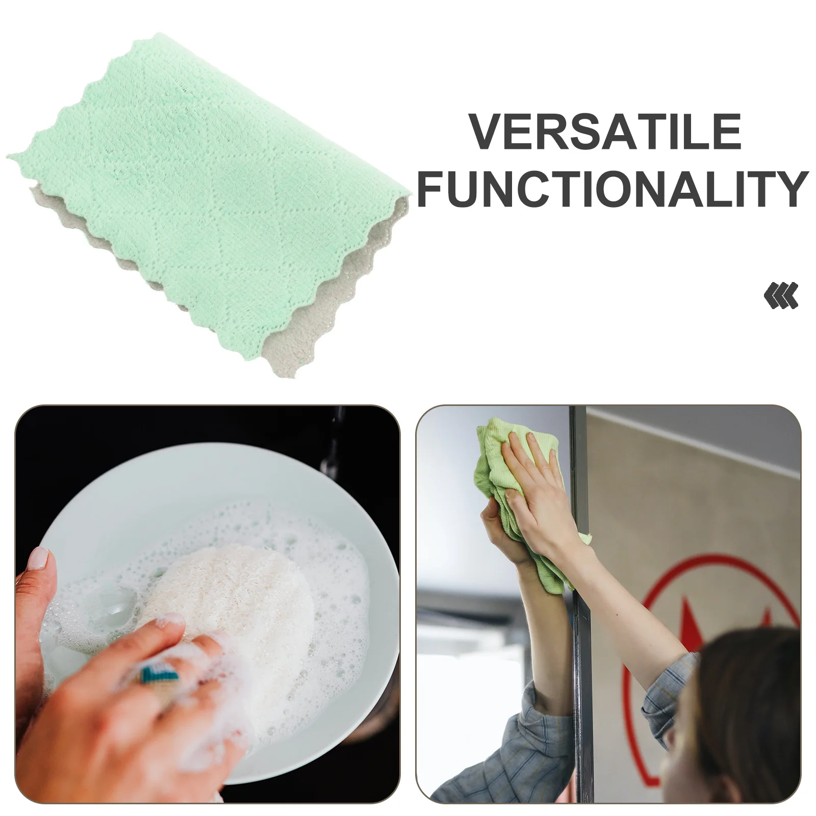 

12Pcs Super Absorbent Kitchen Dish Cloths Soft Nonstick Towels Multifunction Cleaning Reusable Ultrafine Fiber