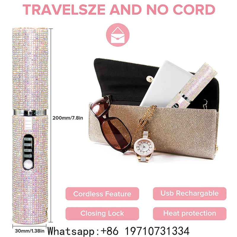 Fresh 2-In-1 Electric USB Hair Straightening Brush Multifunctional Comb Straightening Styler Hair Curler