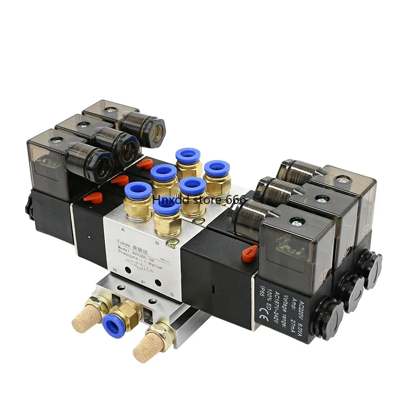 Pneumatic solenoid control valve combination 4V230 double-head solenoid valve group 4V230C-08