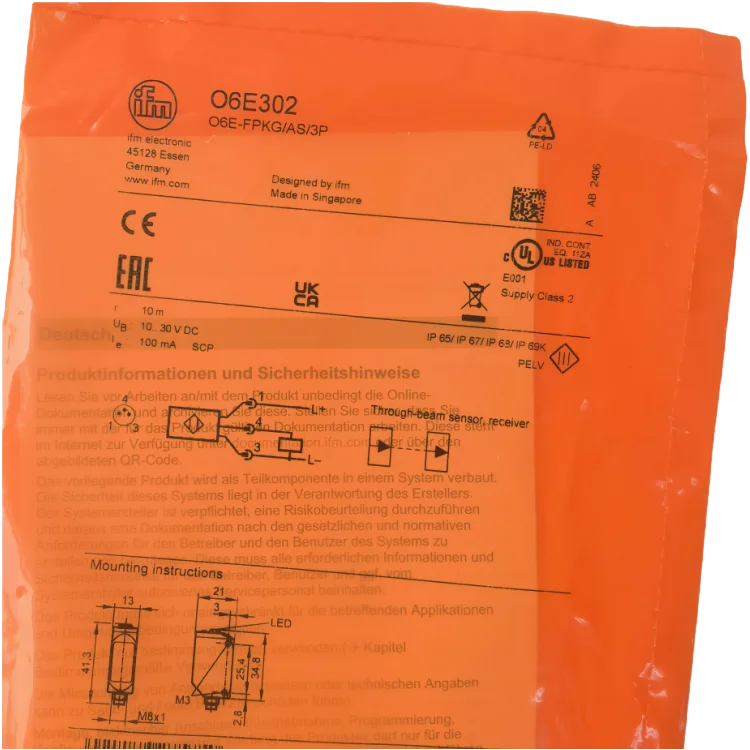 O6e302 Through-beam Sensor O6e702 O6h204 O6h302 New    Industrial Automation Programmable Control Plc Systems