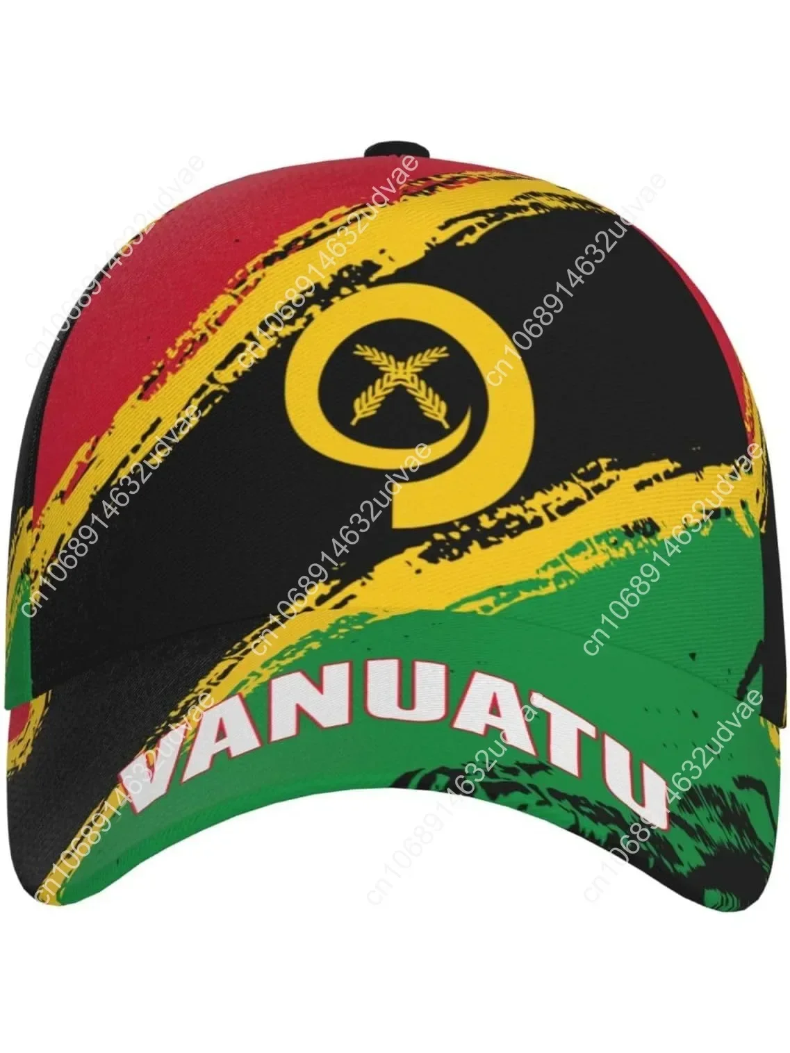 

Vanuatu Flag Grain Baseball Caps 3D Full Print Adult Unisex Hat Soccer Patriotic Cap Black