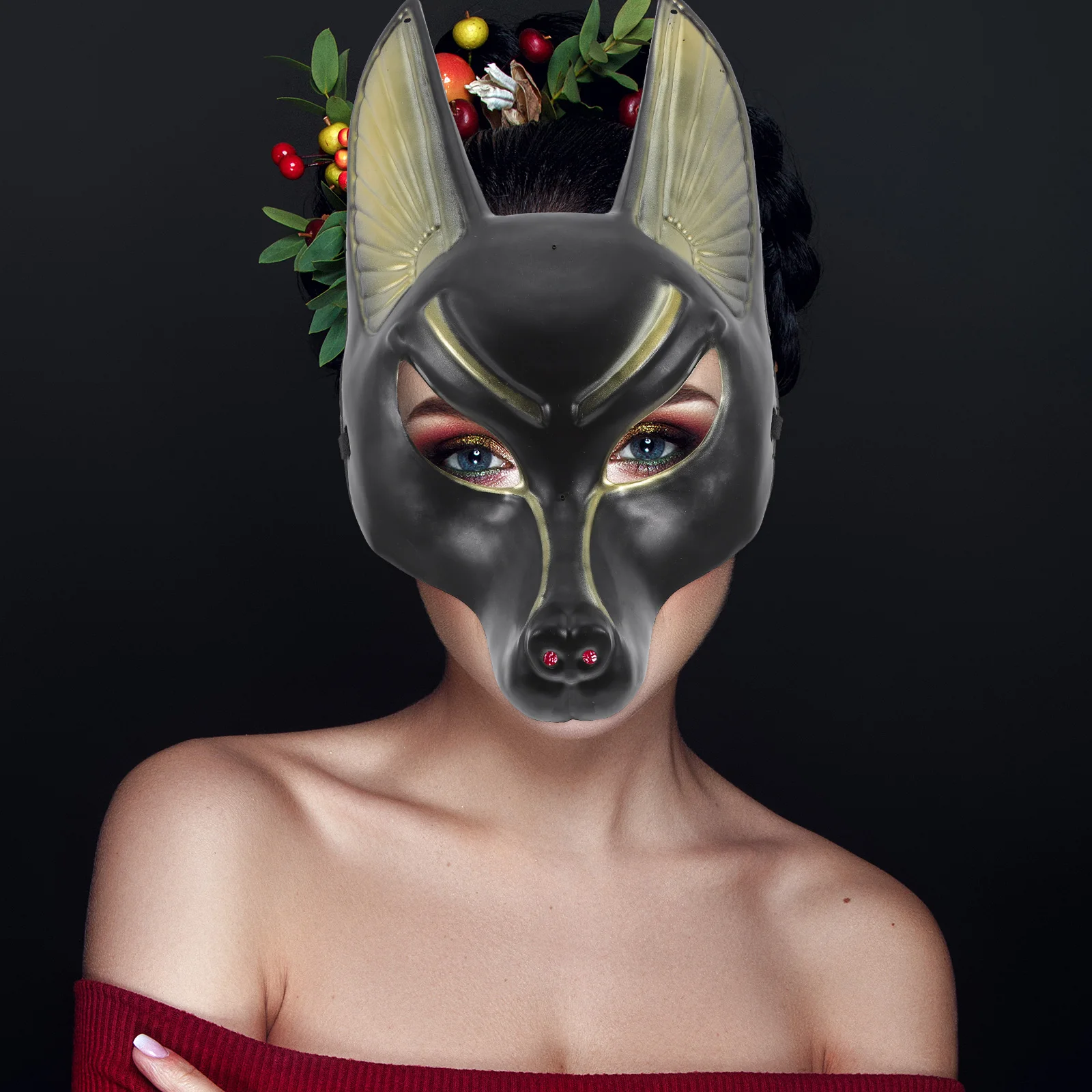 Halloween-Maske, Anubis-Design – Cosplay Prop Designer Bewertung und Preis