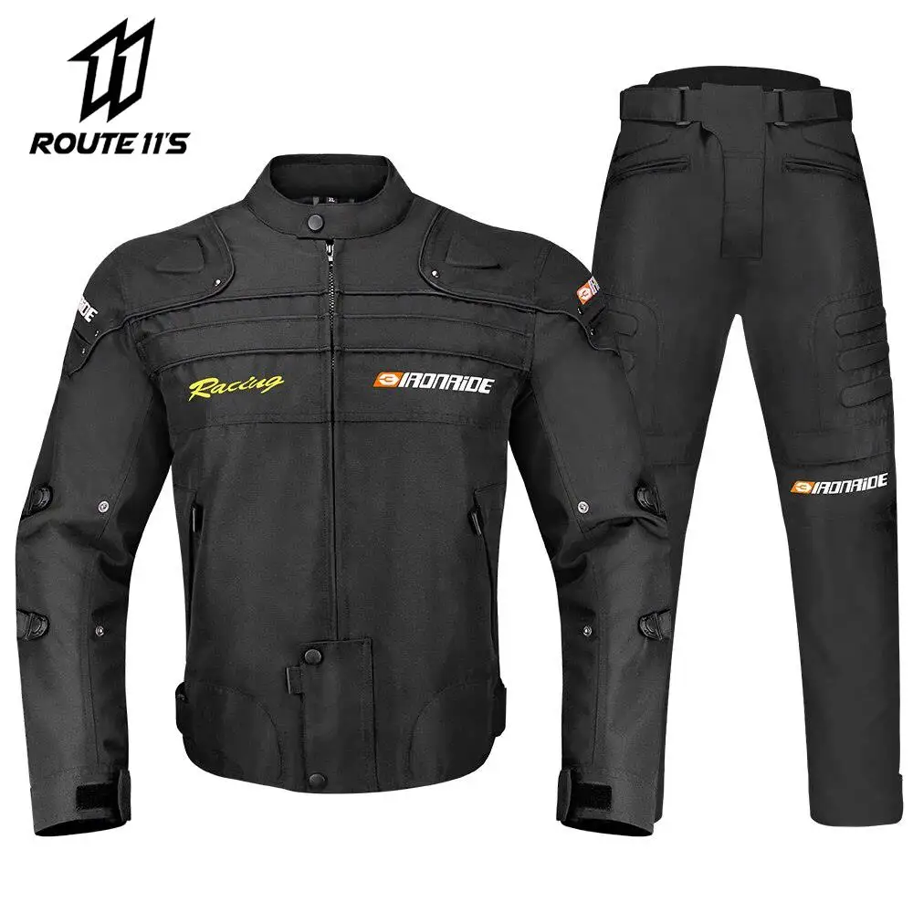 

Waterproof Motorcycle Jacket Moto Jacket +Pants Riding Racing Motorbike Clothing Moto Suit for 4 Season