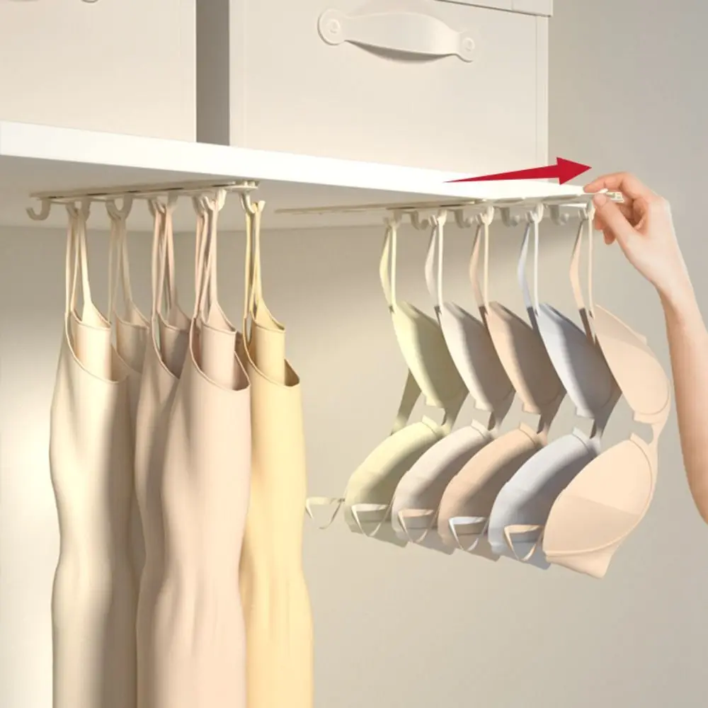 New U-Shape Clothes Hanger Multi-purpose Durable Clothes Multiple Hook Space-saving Pull Type Retractable Hook