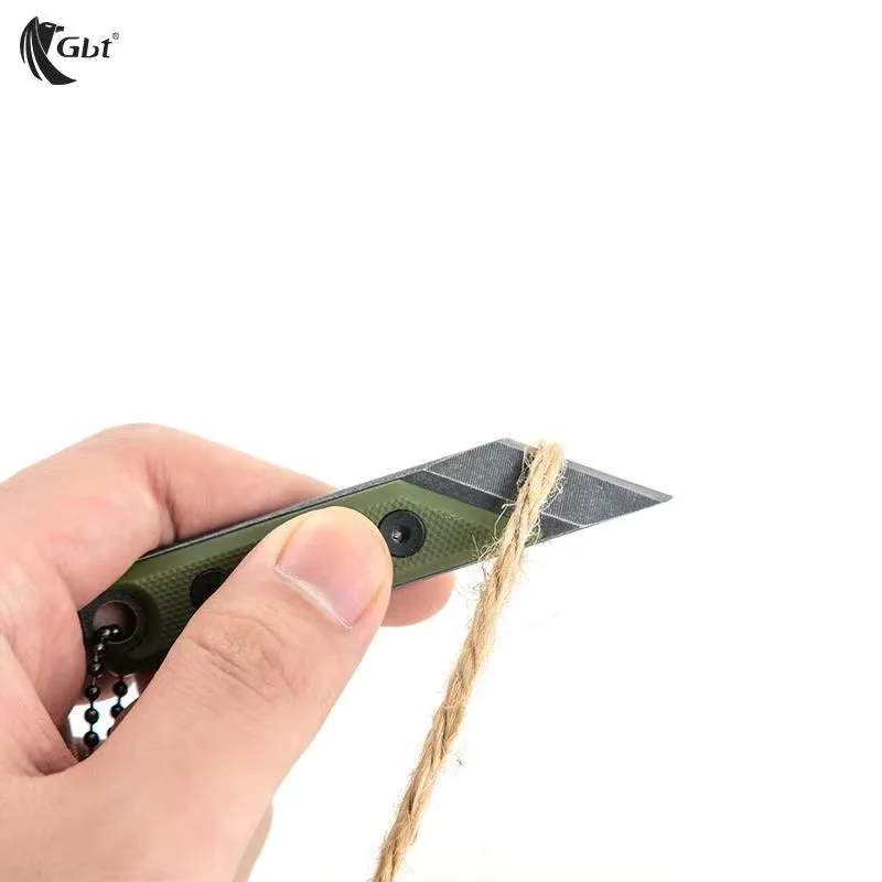 Outdoor Mini Necklace Straight Knife Portable Knife Keychain Utility Knife Box Cutter Office Pencil Letter Opener and Box Cutter