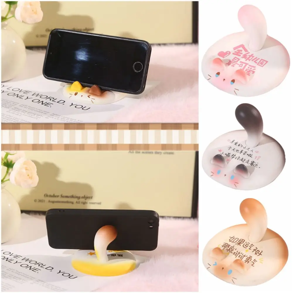 

Cute Design Mobile Phone Holder Cartoon Cat Mini Size Cartoon Cat Holder Decorative Function Creative Shape Creative Phone Stand