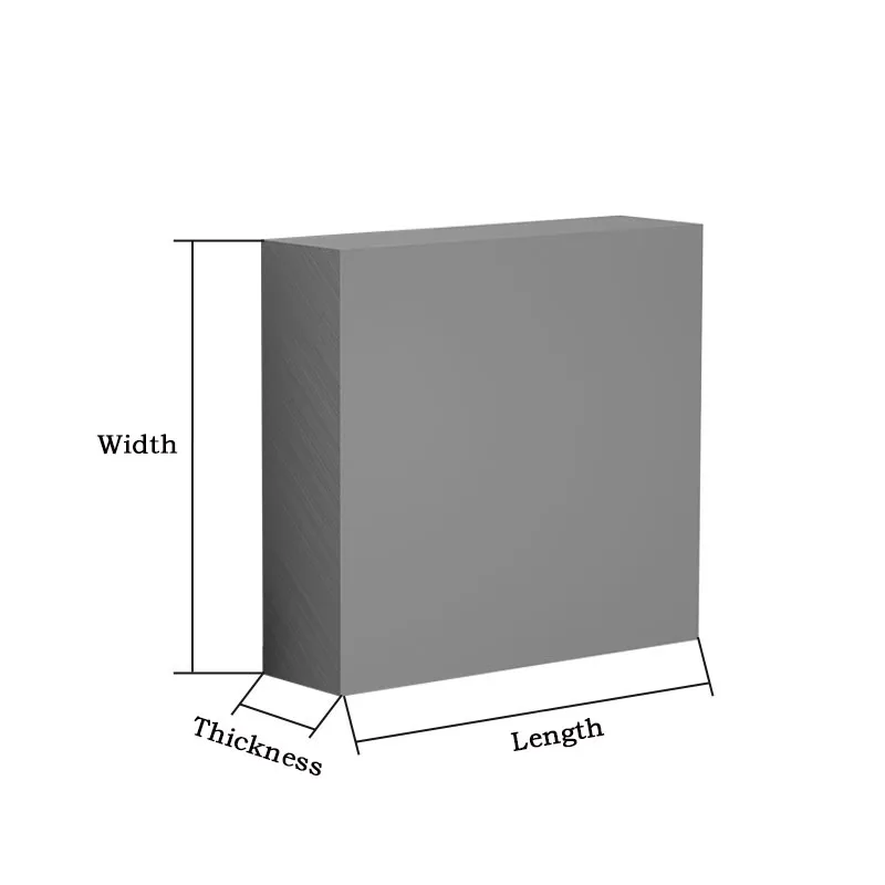 1~5pc Grey PVC Sheet Thickness: 3/4/5/6/8/10/12/15/20mm Length/Width:250/300/400mm Polyvinyl Chloride Hard Sheet