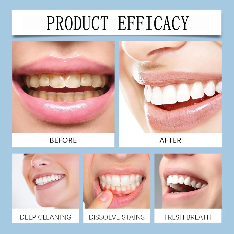 1Pcs Teeth Whitening Toothpaste Strengthening Fresh Breath Removing Yellow Teeth Cleaning Tooth Deep Cleaning Care Toothpaste