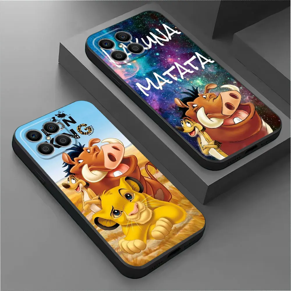 Case For Huawei Honor X8a X8 90 Lite X9a 8X 90 X7 Magic5 Pro P30 P40 P20 P Smart Z X6 Black Phone Cover Disney The Lion King