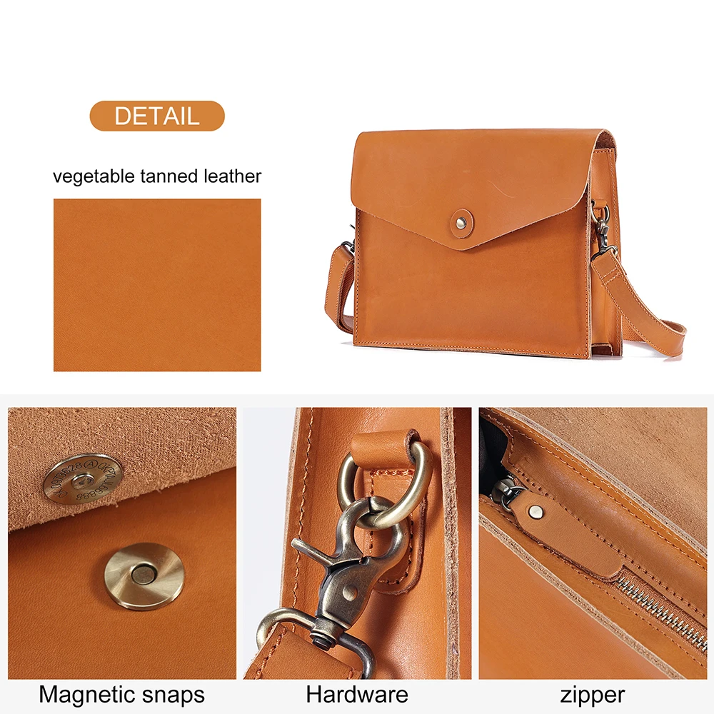 JOGUJOS Vintage Shoulder Messenger Bags for Women Genuine Leather Purses and Handbags Crossbody Bags Casual Small Handbags