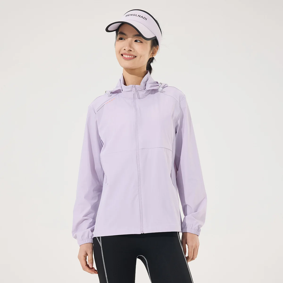 Women's UPF 50+ Lightweight Athletic Jacket Sun Protection Full Zip Long Sleeve Shirts Hiking Outdoor Hooded