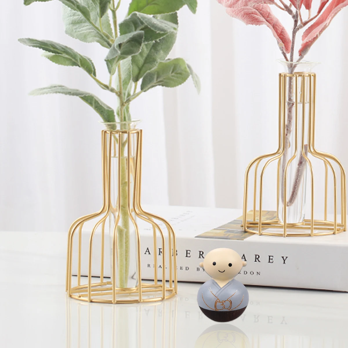 

1pc Handmade Wooden Monk Tumbler Table Decoration Desktop Ornament Craft Gift for Home Office Collectors Unique Figurine Art