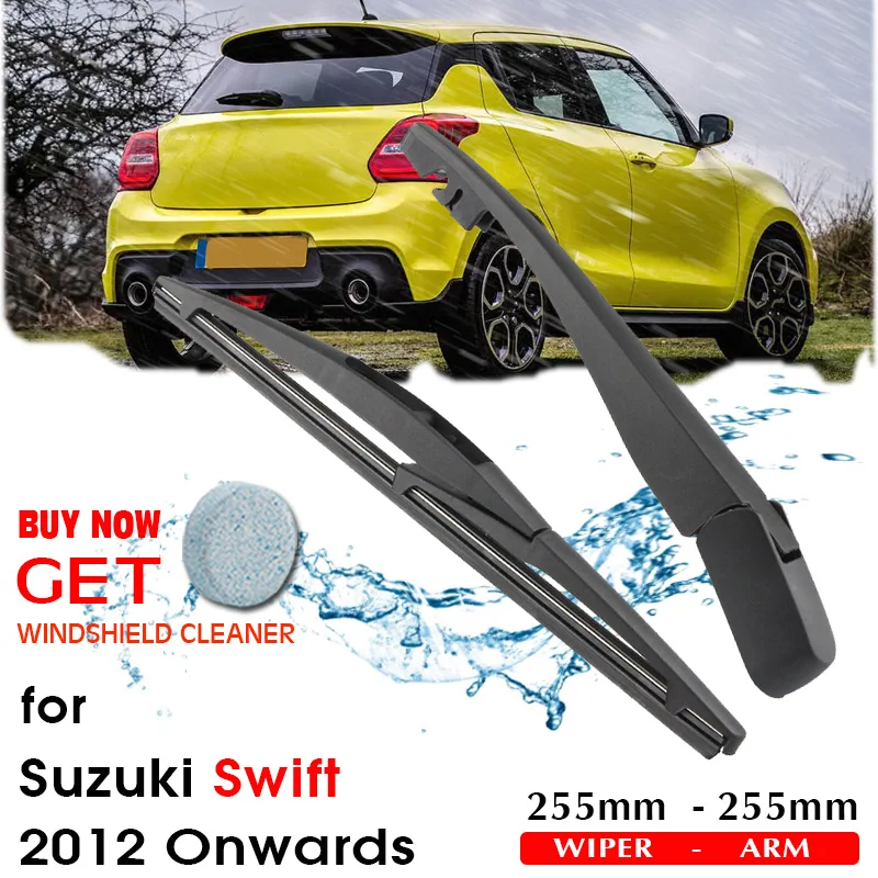 BROSHOO Car Rear Wiper Blades Back Windscreen Wiper Arm For Suzuki Swift Hatchback (2012 Onwards) 255mm,Windshield Car Styling