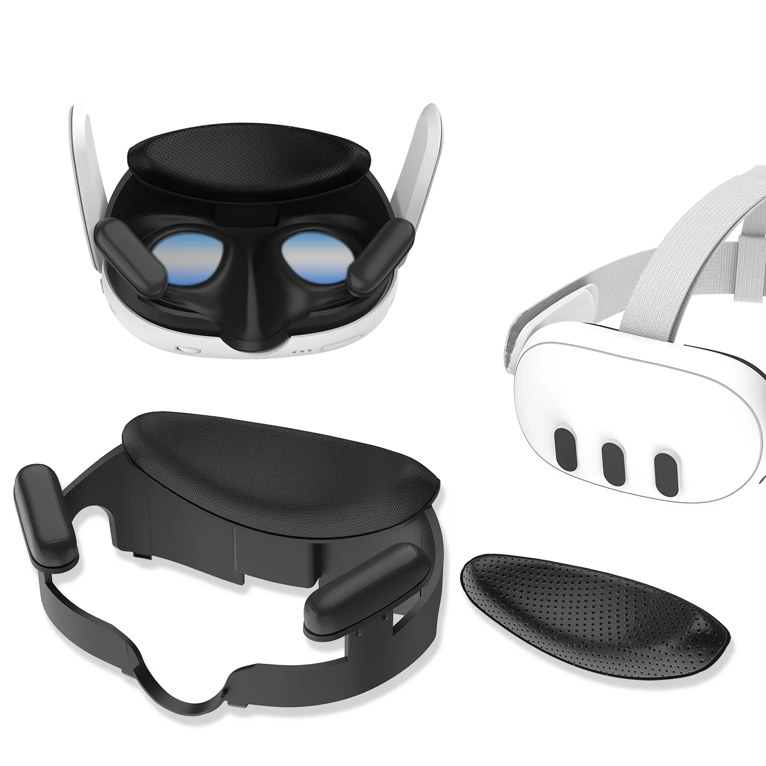 

Кронштейн для лицевого интерфейса для Meta Quest 3 — дышащая подушечка из полиуретана, мягкая подушечка, легкая и моющаяся конструкция
