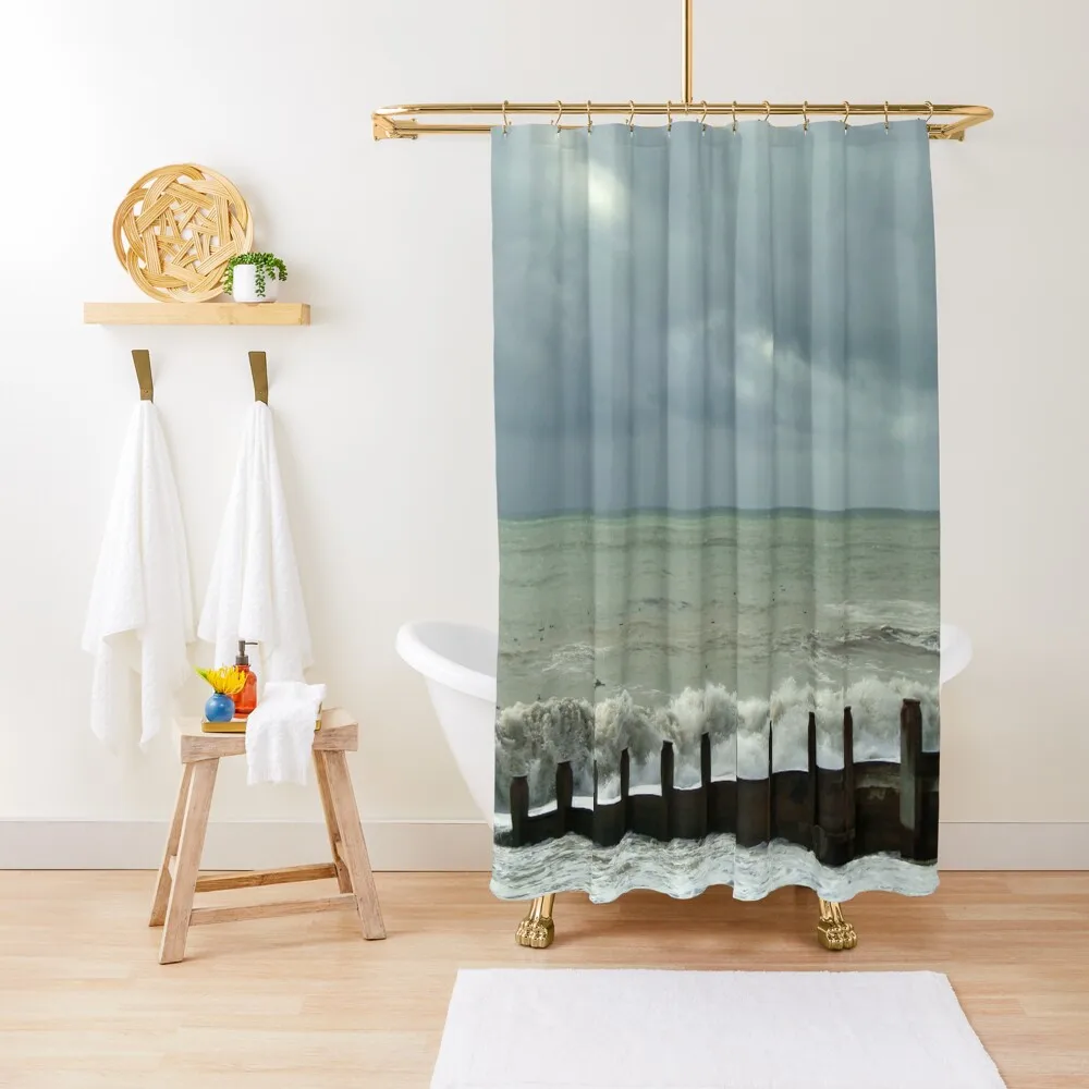 

Stormy Weather at Eastbourne Shower Curtain Bathroom For Shower Anime Bathroom Shower Set Anime Curtain