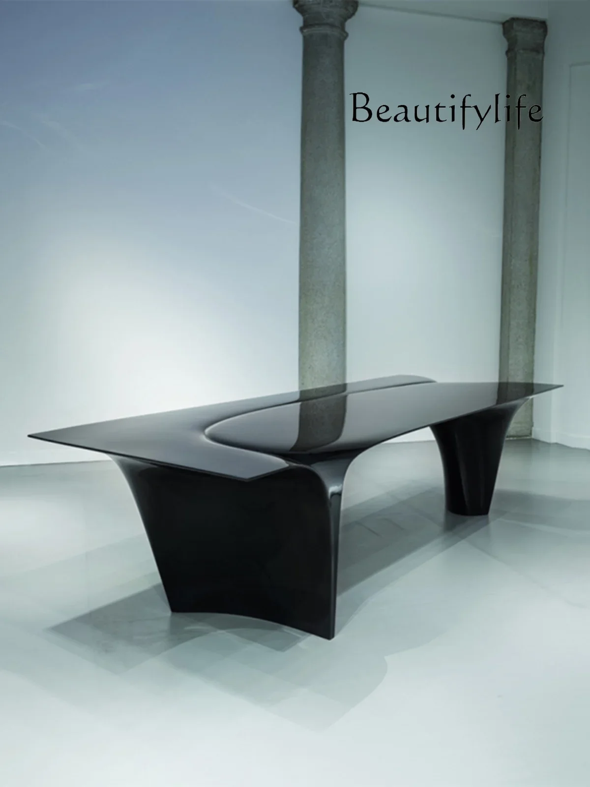 

Nordic Designer Simple Special-Shaped Conference Table Company Paint Conference Table Reception Area Desk