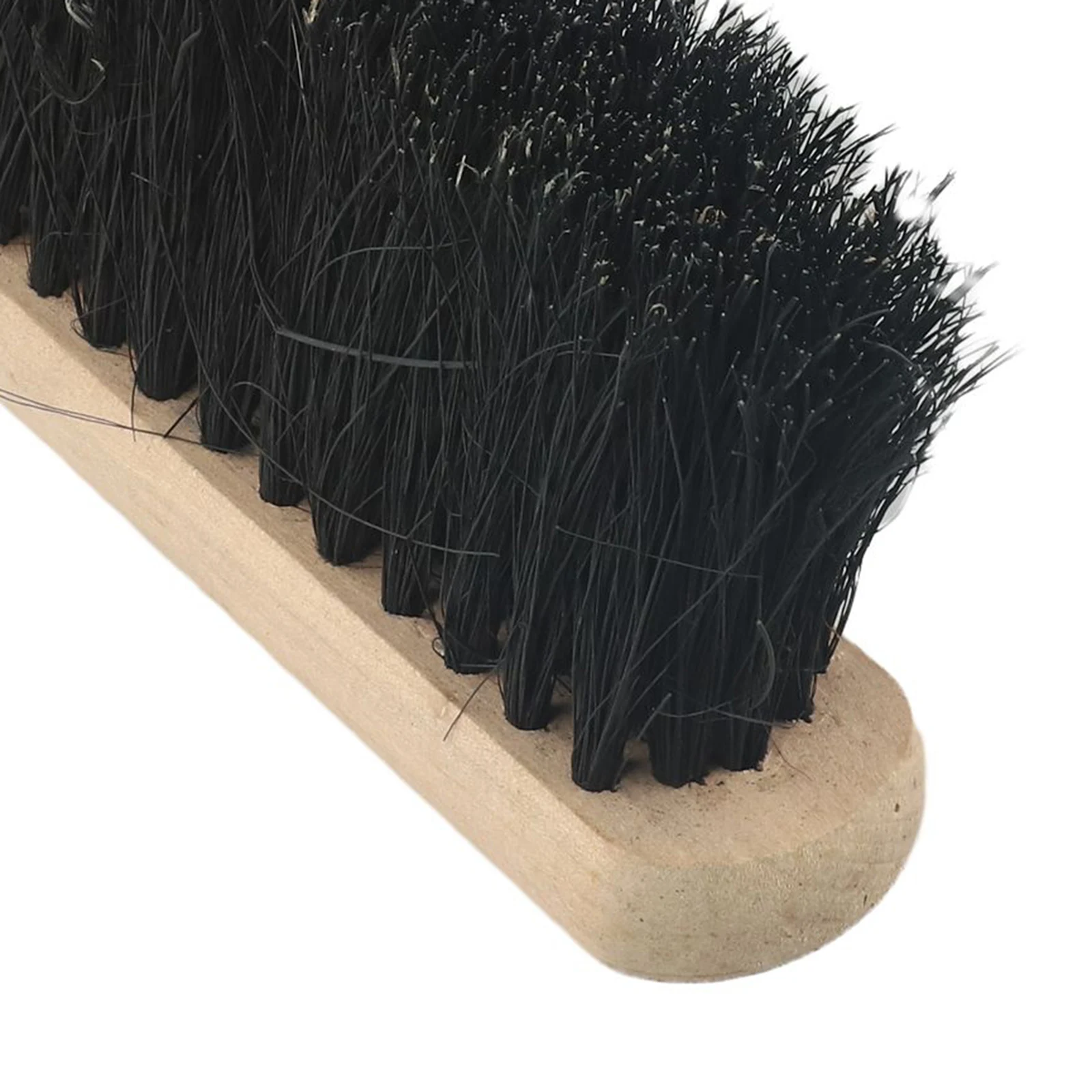Tools Fireplace Brush Parts Replacement Accessories Black Brush Head Oblong Wooden Handle Shape Garden  Tools Fireplace