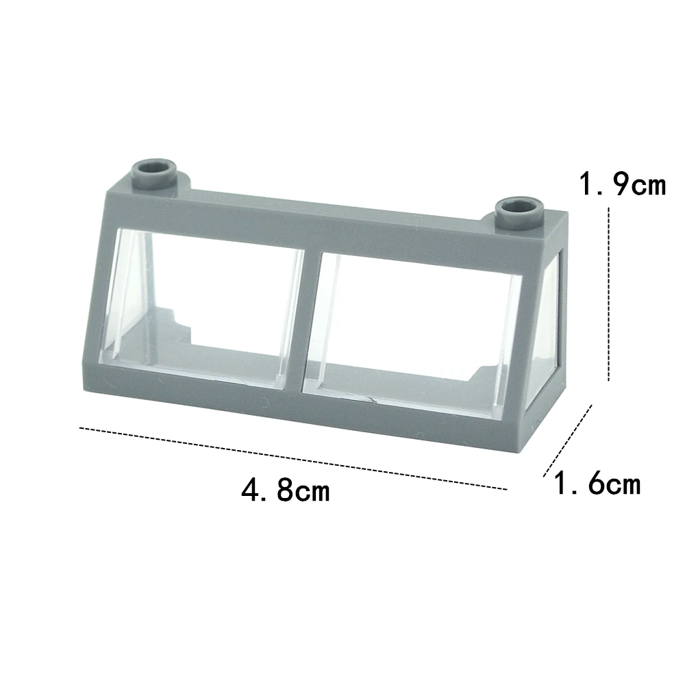 قطار الزجاج الأمامي ل الطوب أجزاء 5 قطعة اللبنات 13760 + 13569 2X6X2 الإطار DIY بها بنفسك التعليمية البناء هدية الكريسماس لعبة #3