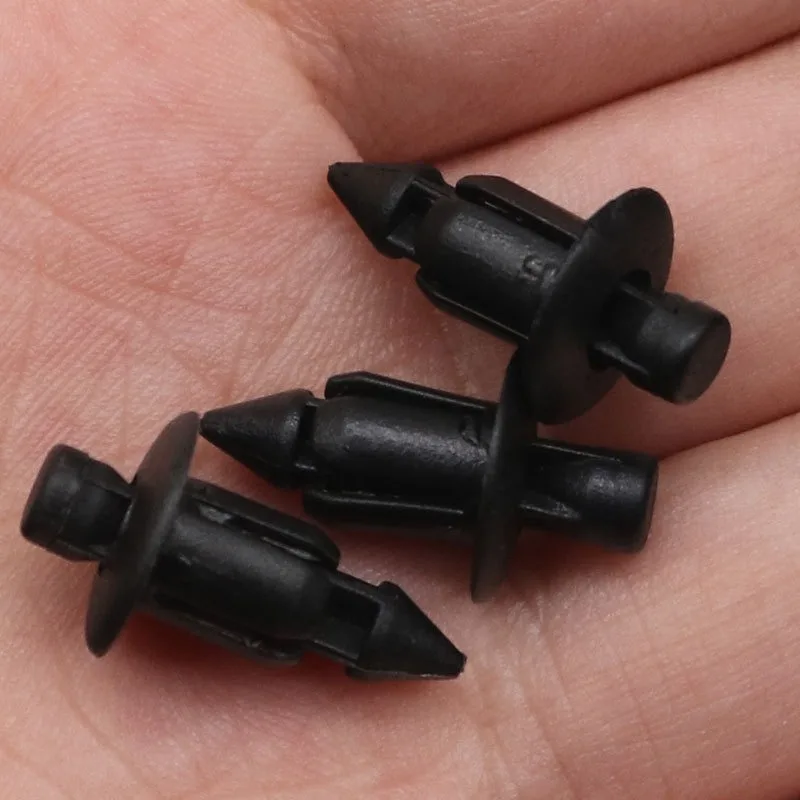 10/50Pcs 6mm Black Fairing Body Trim Panel Fastener Screw Clips For Honda ATV Motorcycle Accessories Auto Fastener & Clips