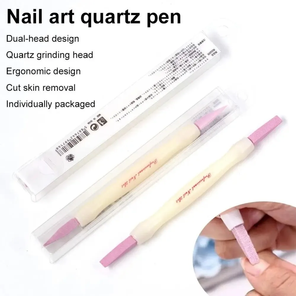 Hot sale Double Head Nail Quartz Pen Dead Skin Remover Nail Care Tools Nail Cuticle Pushers Nail Polish Manicure Polish Stick
