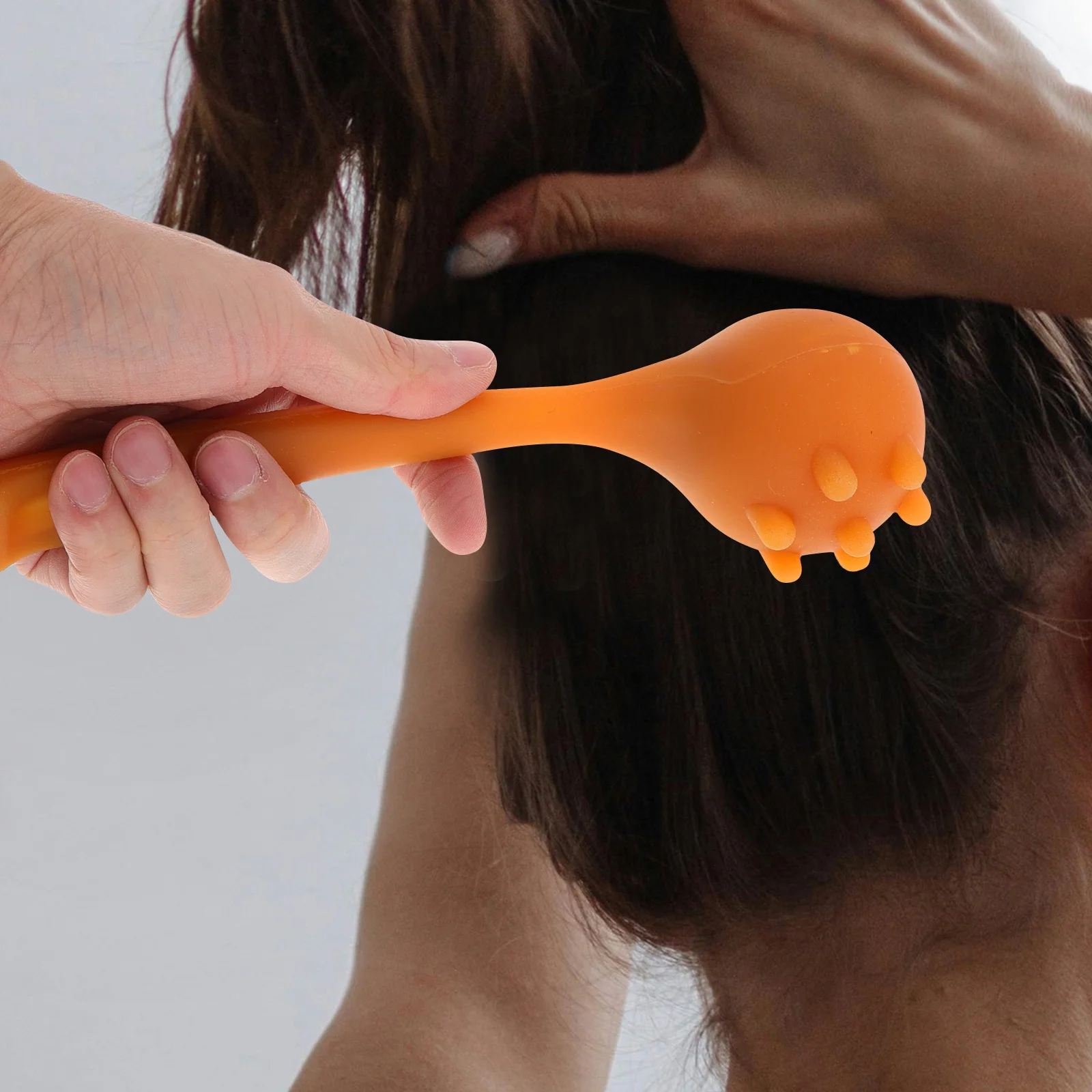 

Массажный молоток, портативный силиконовый ручной массажер для спины, шеи, плеч, резьба, меридиан, стимуляция, ударный инструмент