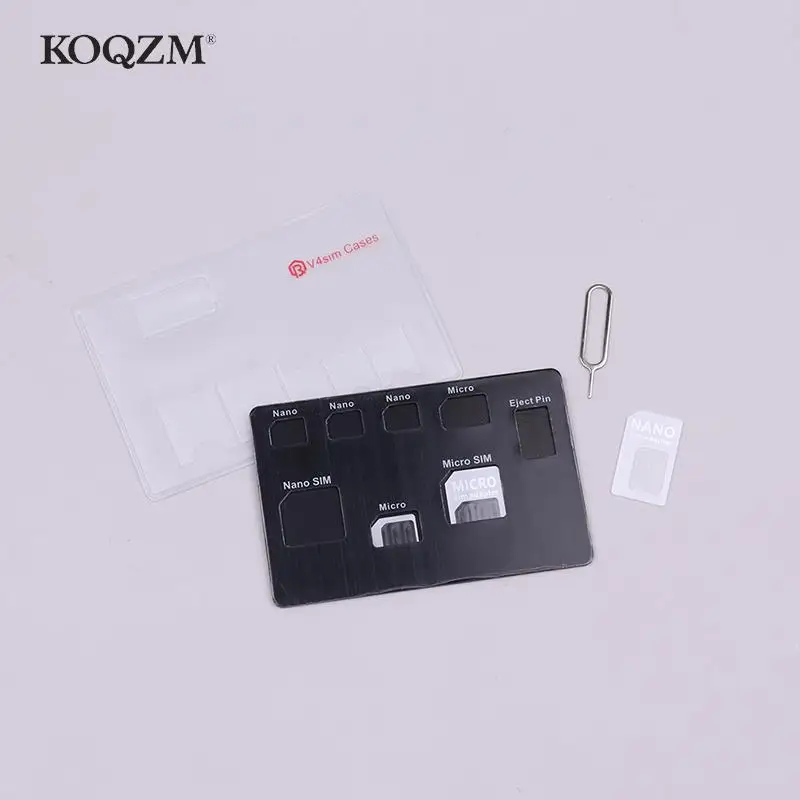 Ultra Thin Memory Card Case Holder Wallet Storage Box Credit Card Size for SD Nano/Micro SIM Cards Organizer Container Eject Pin