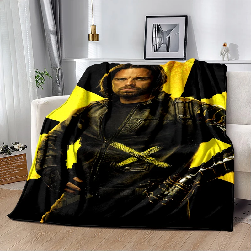 Sebastian Stan Cool Actro HD  Soft Flannel Blanket for Bed Bedroom Sofa Picnic,Throw Blanket for Cover Gift Kids