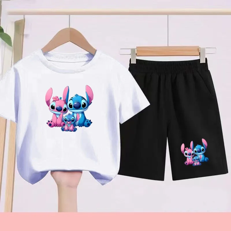 

T Shirt Boy Girl Summer 3-12 Age New Model Cartoon Short Sleeve+Shorts Comfortable Breathable Children Sportswear Casual 2 Piece
