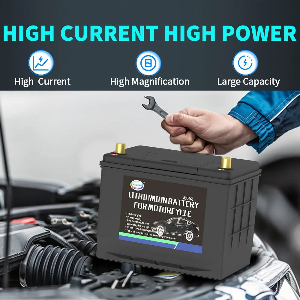 LiFePO4 12V 40Ah CCA 1200A  BMS Car Starter Battery L2-400 12V Lithium Ion Phosphate Battery Portable for Tractor Caravan Truck