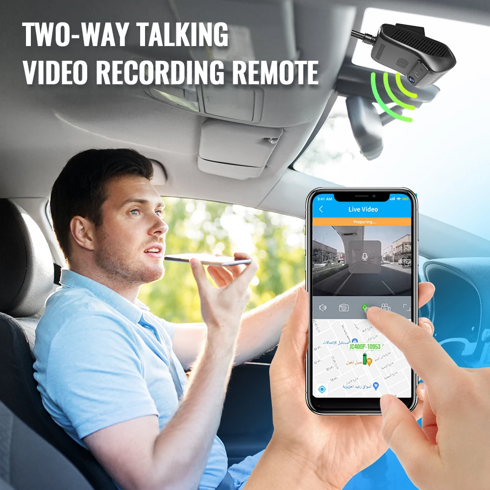 JIMI JC261P 4G ADAS Dashcamera Wifi Hotspot DVR Recorder 2 Live Stream Video  Front & Inward Car GPS Cameras Update JC400P