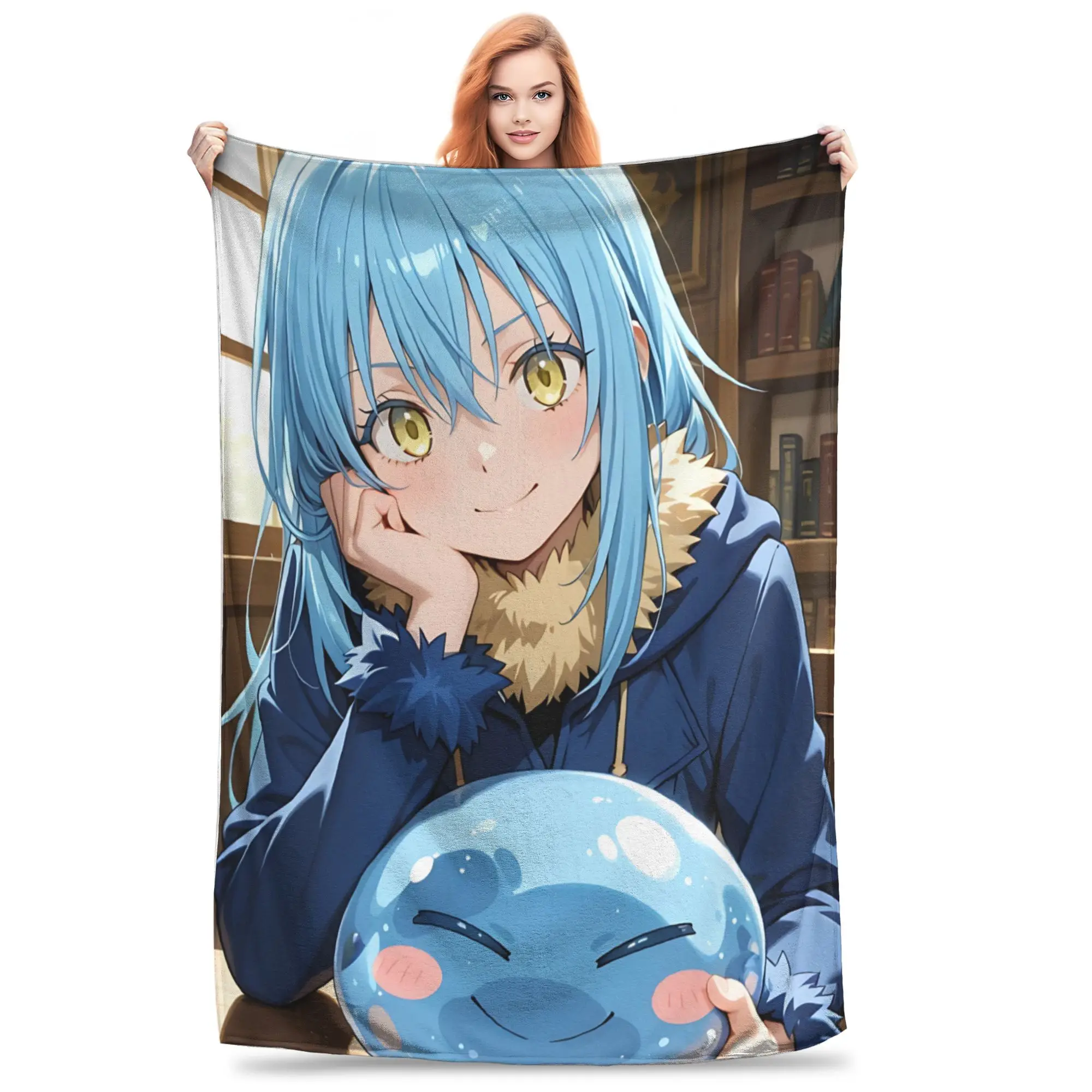 1PC That Time I Got Reincarnated as a Slime  home room decorations Winter Blankets for Adults Bedding Home Interior Sofa Knee