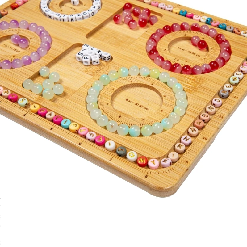 Adjustable Bead Plate DIY Bracelet Necklace Beading Organizers Tray for Crafters