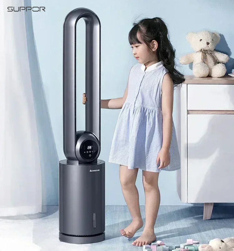 가정용 블레이드리스 에어 쿨러, 소형 수냉식 대형 풍량 선풍기, 220V