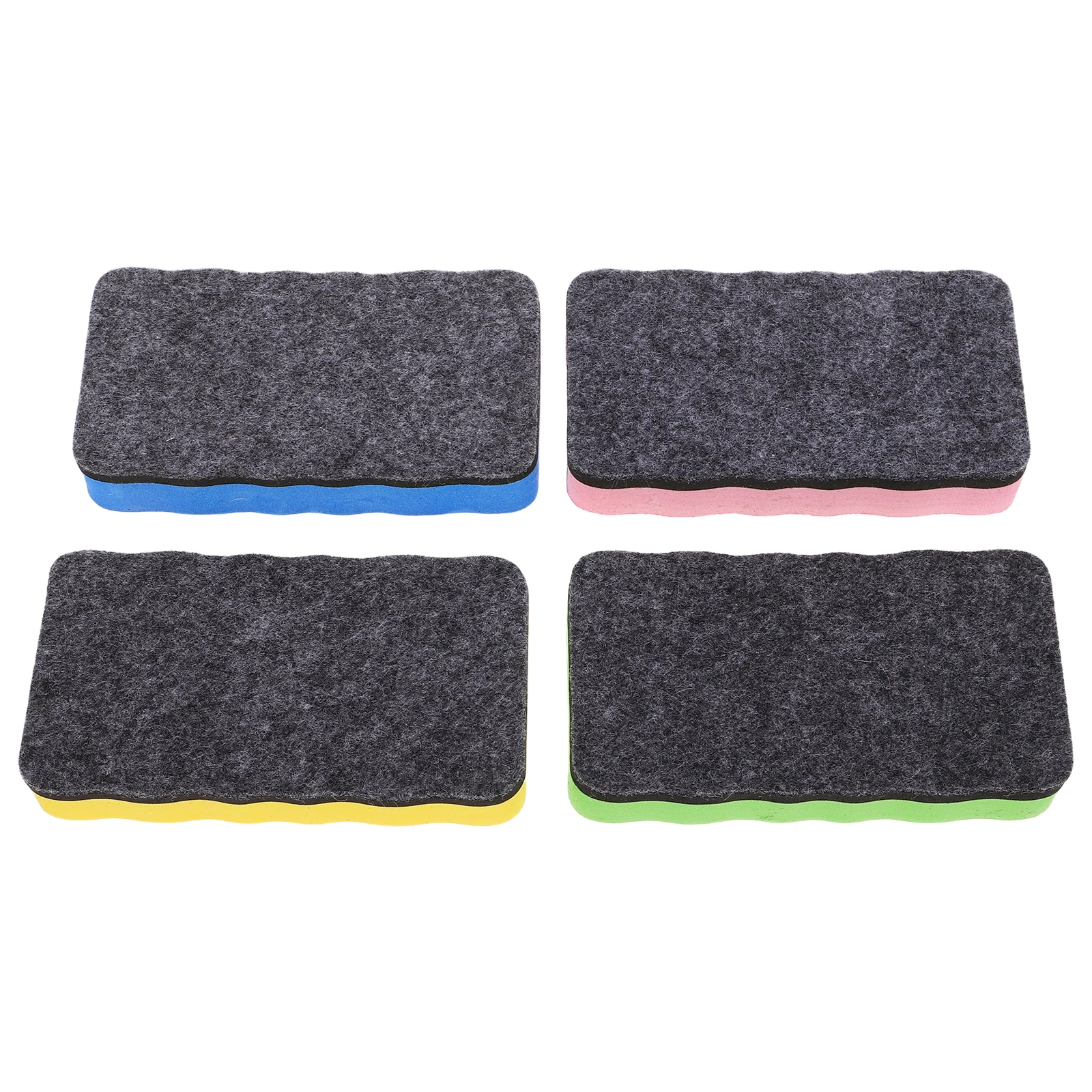 

4Pcs Whiteboard Eraser Colorful Eva Felt Magnetic Dry Erase Markers for Classroom Office Home Use Cleaning Accessories