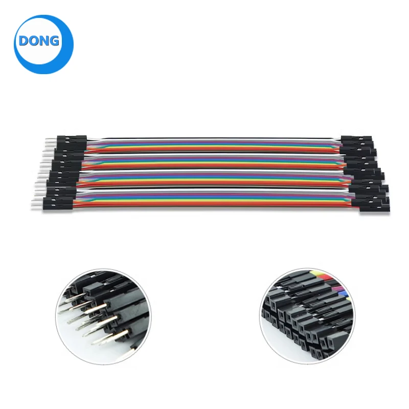 Cable de puente de 20cm y 40 pines, cable DuPont macho a hembra (M-F macho-hembra) para placa de pruebas DIY Arduino Raspberry Pi múltiple