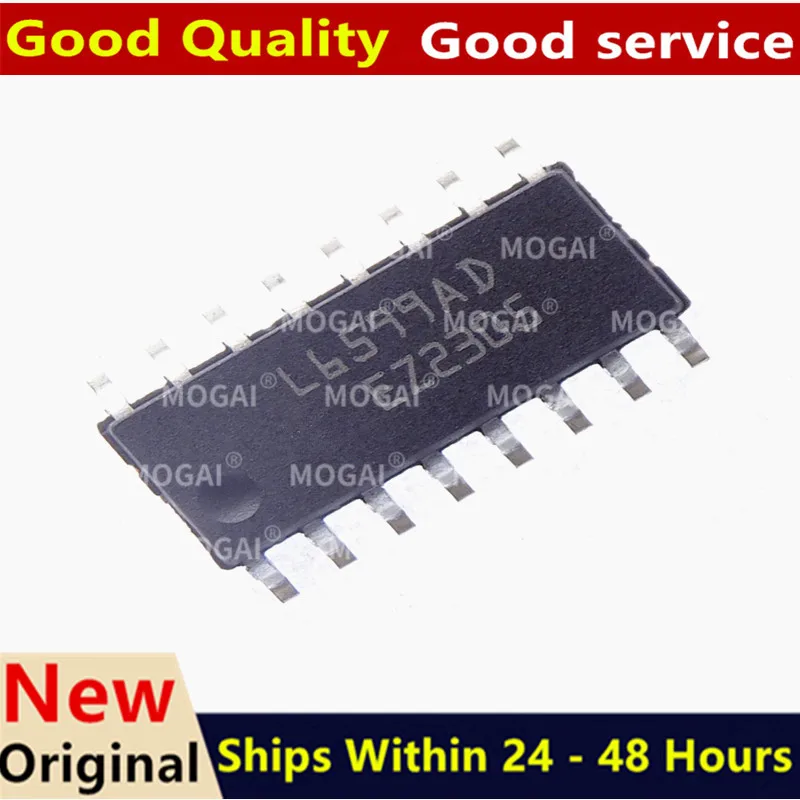 (10 peças) 100% Novo Chipset L6599 L6599D L6599DTR L6599AD L6599ADTR sop-16