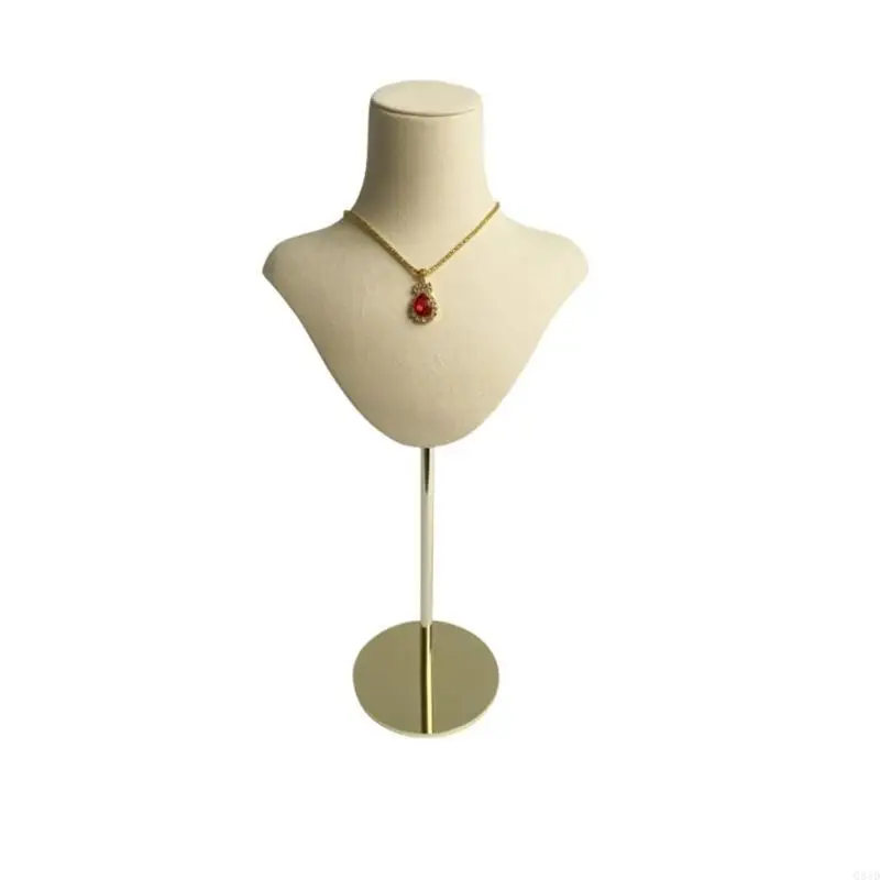 Stylish Portrait Model Jewelry Organizer Elegant Mannequin Necklace Organization and Display Rack Jewelry Display Stand