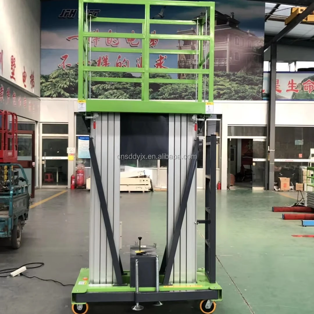 

Double Column 14M Lifting Electric Aluminum Alloy Lifting Platform For Cleaning Windows