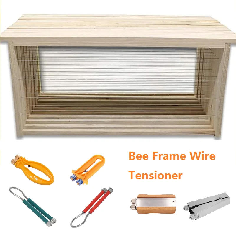2PCS Beekeeping Wire Tensioning Tool Bee Frame Wire Tensioner Tighten Wired Frame Crimping Tool Bee Wire Cable Tensioner Crimper