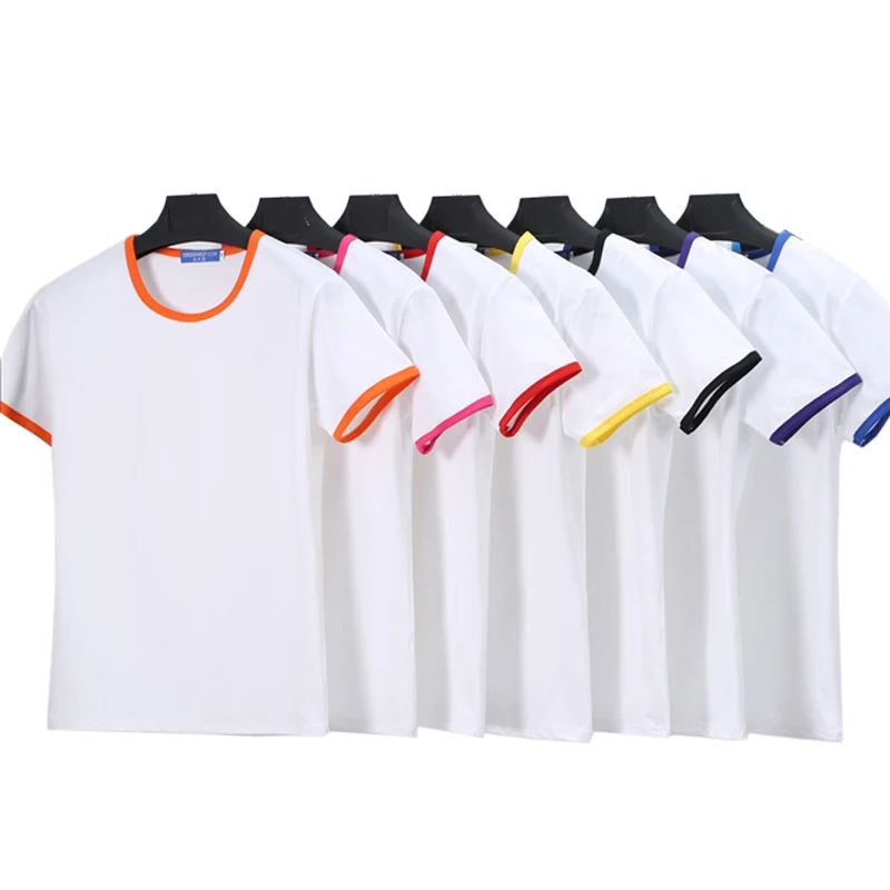 Polyester Tees Summer Raglan Short Sleeve Round Neck Tops for Adult Kids Sublimation Blank White T-shirt Family Matching Outfits