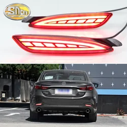 2PCS Rear Fog Lamp For Mazda 6 Atenza 2019 2020 Car LED Rear Running Light Bumper Brake Light Dynamic Turn Signal Reflector