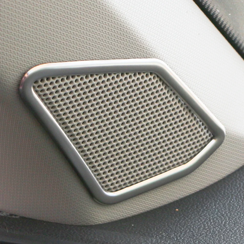 2Pcs Car Front Window Audio A Pillar Speaker Circle Cover Trim Stickers for Volkswagen VW T-Roc TROC 2018 - 2023 Accessories image 6