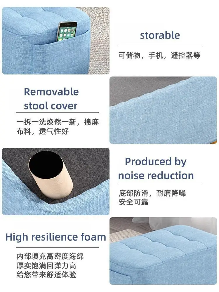 مقعد صغير من الخشب الصلب للاستخدام المنزلي ، مسند قدم بسيط ، مقعد قصير ، مقعد مدخل ، أريكة غرفة المعيشة ، كرسي