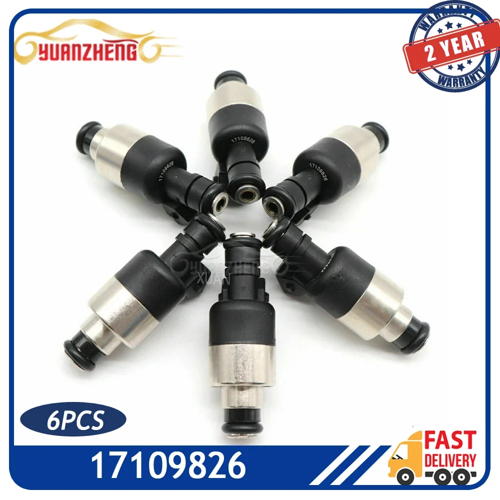 

New Set of 6 PCS Fuel Injectors Nozzle 17109826 For Chevrolet For Buick Regal Century Skylark Pontiac Oldsmobile Saturn