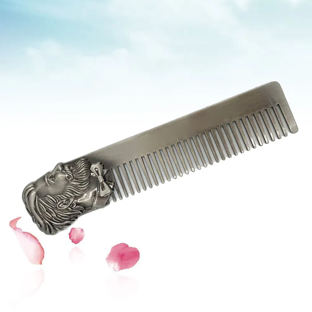 1Pcs High Grade Stainless Steel Beard Comb for Men Beard Hair Grooming Tool Double Sided Anti Static Rust Resistant Scalp Safe