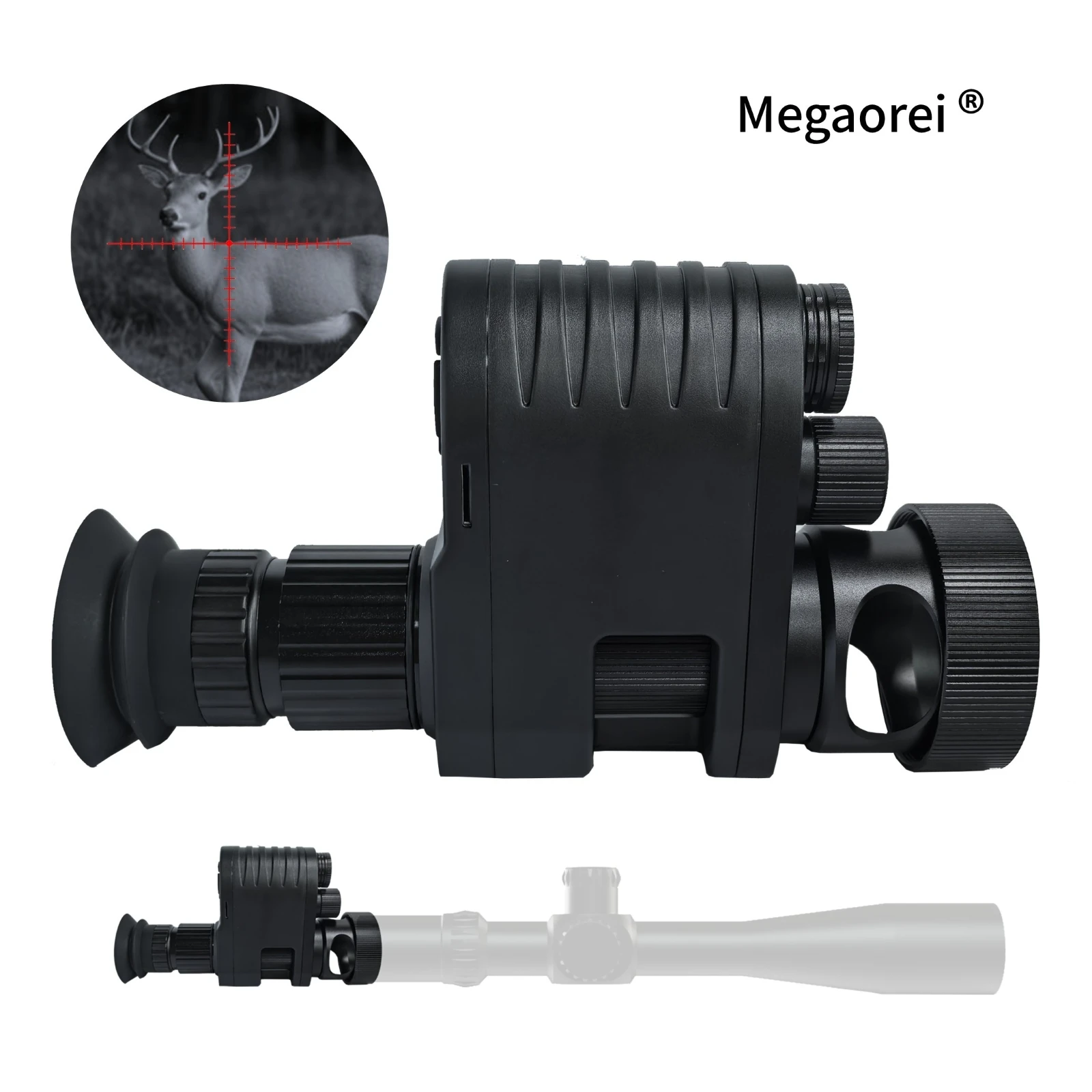 Megaorei M4 Pro 5X Digital Zoom Monoculars Telescope 300M Infrared Night Vision Scope Laser IR for Hunting Photo/Video Recording