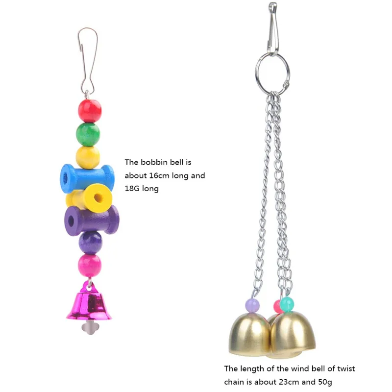 Bird Toys Set Parrot Swing Toys - Chewing Hanging Bell Pet Birds Cage Toys Suitable For Small Parakeets, Conures, Love Birds