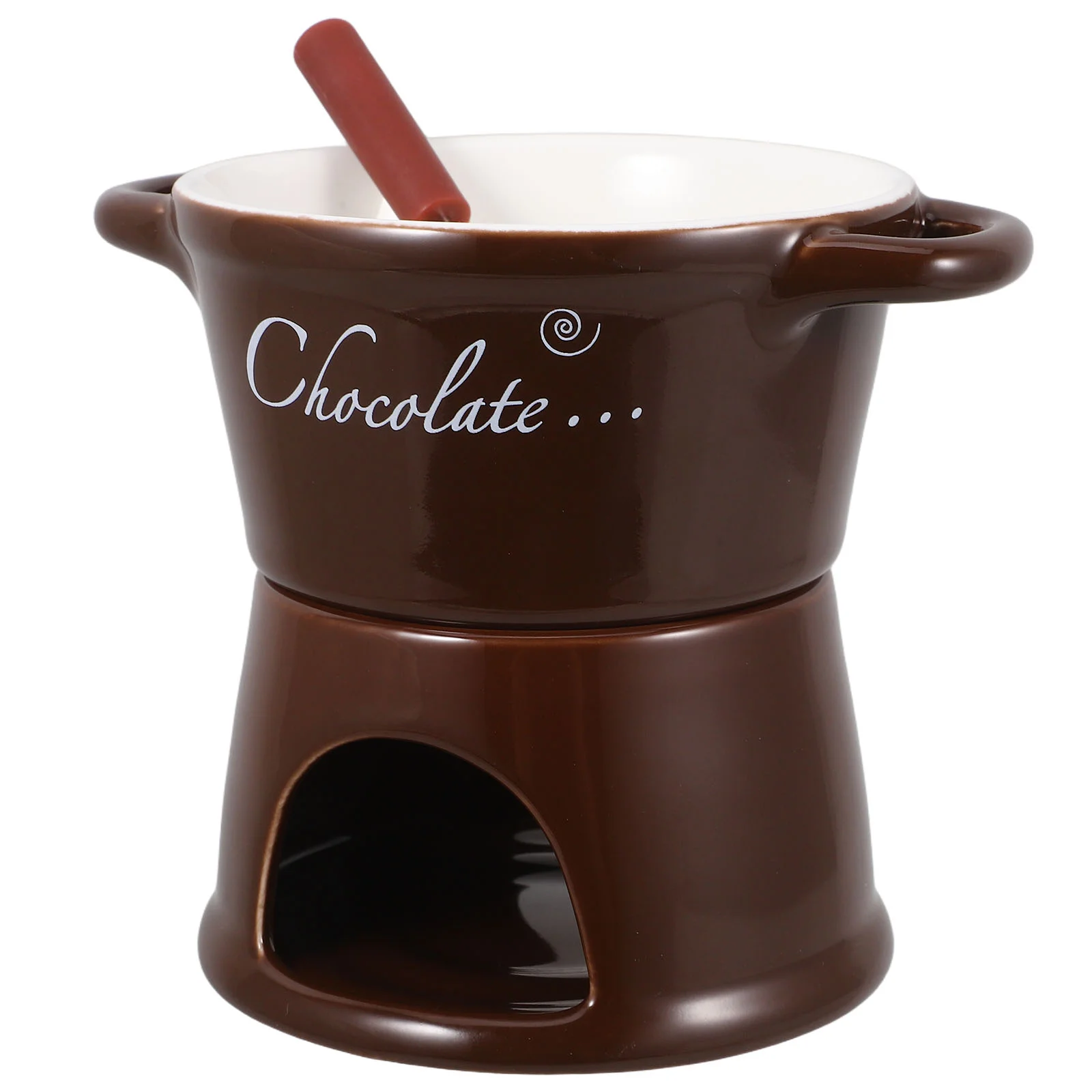 

Chocolate Fondue Pot Butter Warmer Bowl Set Tea Light Holder For The Melted Chocolate Cheese Serving Fondue Set Chocolate Fondue