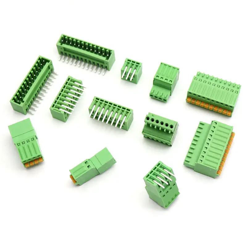 10sets KF2EDGKD2.5/2.54MM plug-in PCB terminal Block screw-free spring FK-MC0.5-ST connector