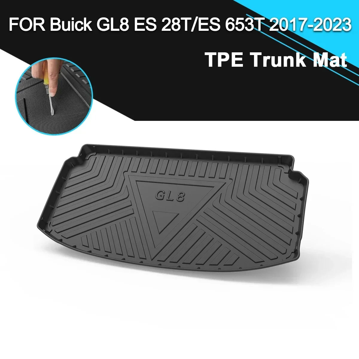 

Car Rear Trunk Cover Mat Non-Slip Waterproof Rubber TPE Cargo Liner Accessories For Buick GL8 ES 28T/ES 653T 2017-2023